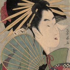 The Courtesan Takigawa of the Ogi Establishment, from a series of bust portraits of courtesans
