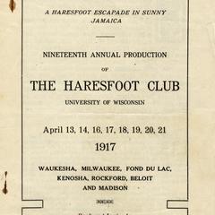 Haresfoot 'Jamaica Ginger' program