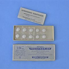 Progynon-DH tablets of estrogenic substances