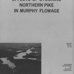 Effects of stocking northern pike in Murphy Flowage