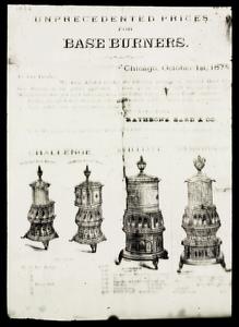Base burner stoves of the 1870s