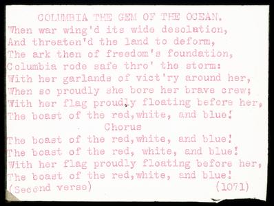 Columbia, the Gem of the Ocean