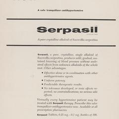 Serpasil advertisement