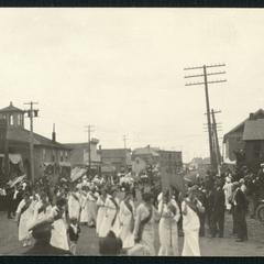 Labor Day parade with suffragettes