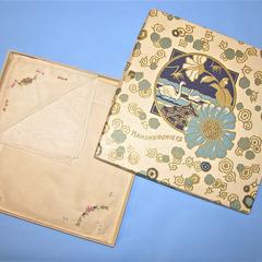 Two flowered handkerchiefs with box