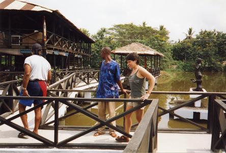 Bridges over pond near the Hans Hotel