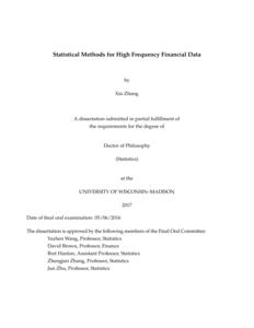 Statistical Methods for High Frequency Financial Data