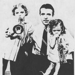 Patsy and Joyce with daddy's horn