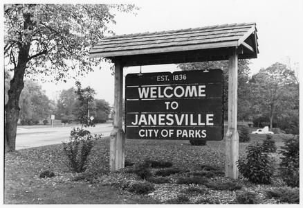 Janesville "City of Parks" sign