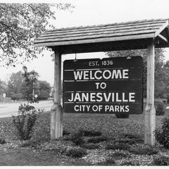 Janesville "City of Parks" sign