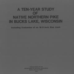 A ten-year study of native northern pike in Bucks Lake, Wisconsin