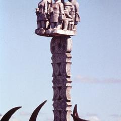 Wooden Carving Called Alo-Alo Figure Placed on Mahafali Grave of a Member