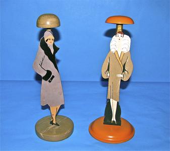Flapper hat stands for ladies boudoir