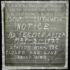 Bulletin board from Bassett station