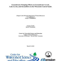 Groundwater pumping effects on groundwater levels, lake levels, and streamflows in the Wisconsin Central Sands