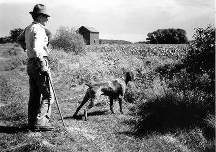 Aldo Leopold with Gus at Riley