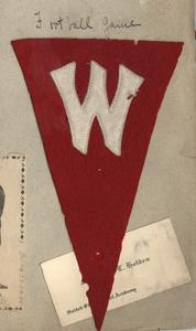 W pennant from football game