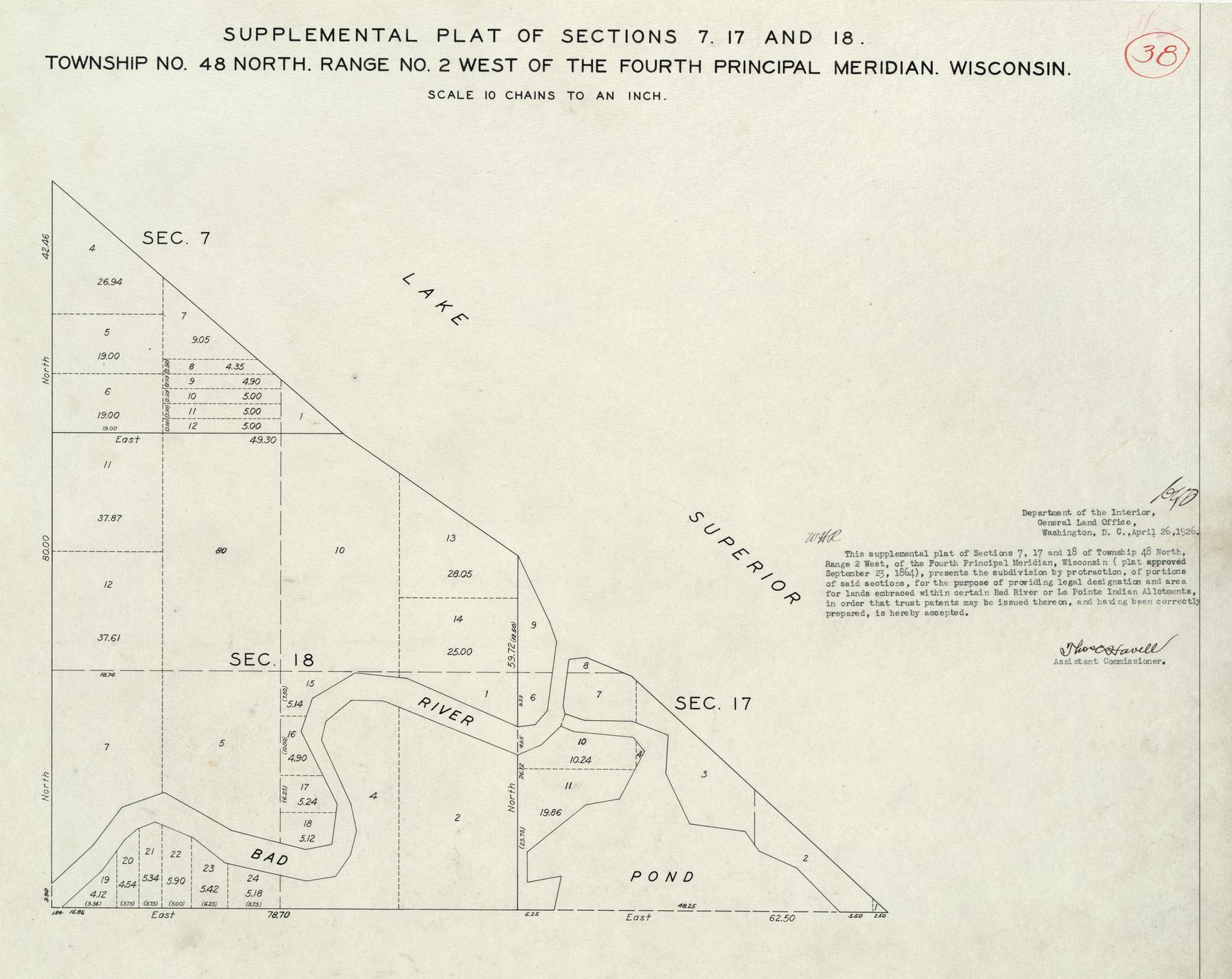 [Public Land Survey System map: Wisconsin Township 48 North, Range 02 West]