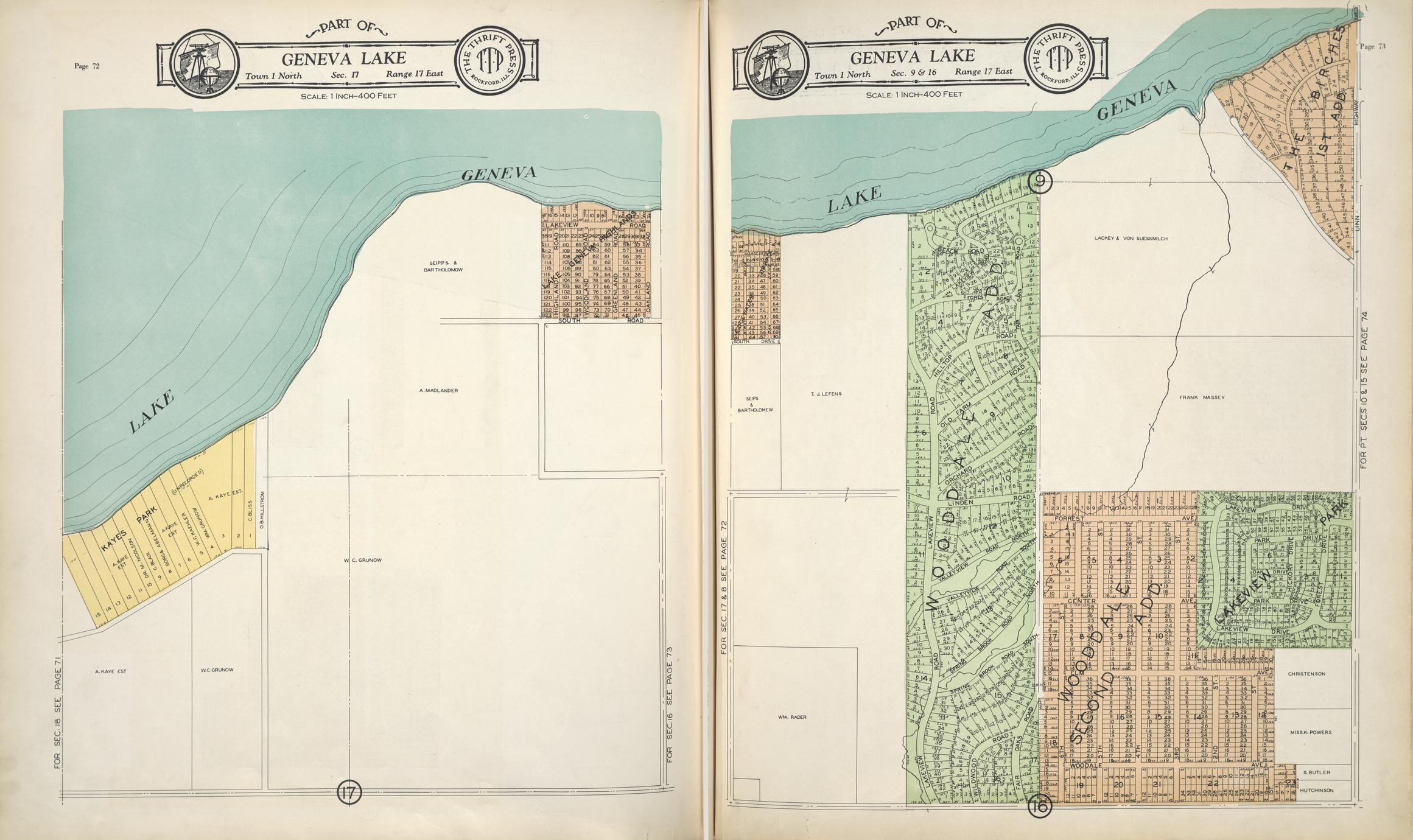 Atlas and plat book of Walworth County Wisconsin 1930 compiled from