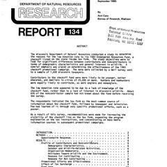 Evaluation of the 1983 Wisconsin tax checkoff for nongame and endangered resources