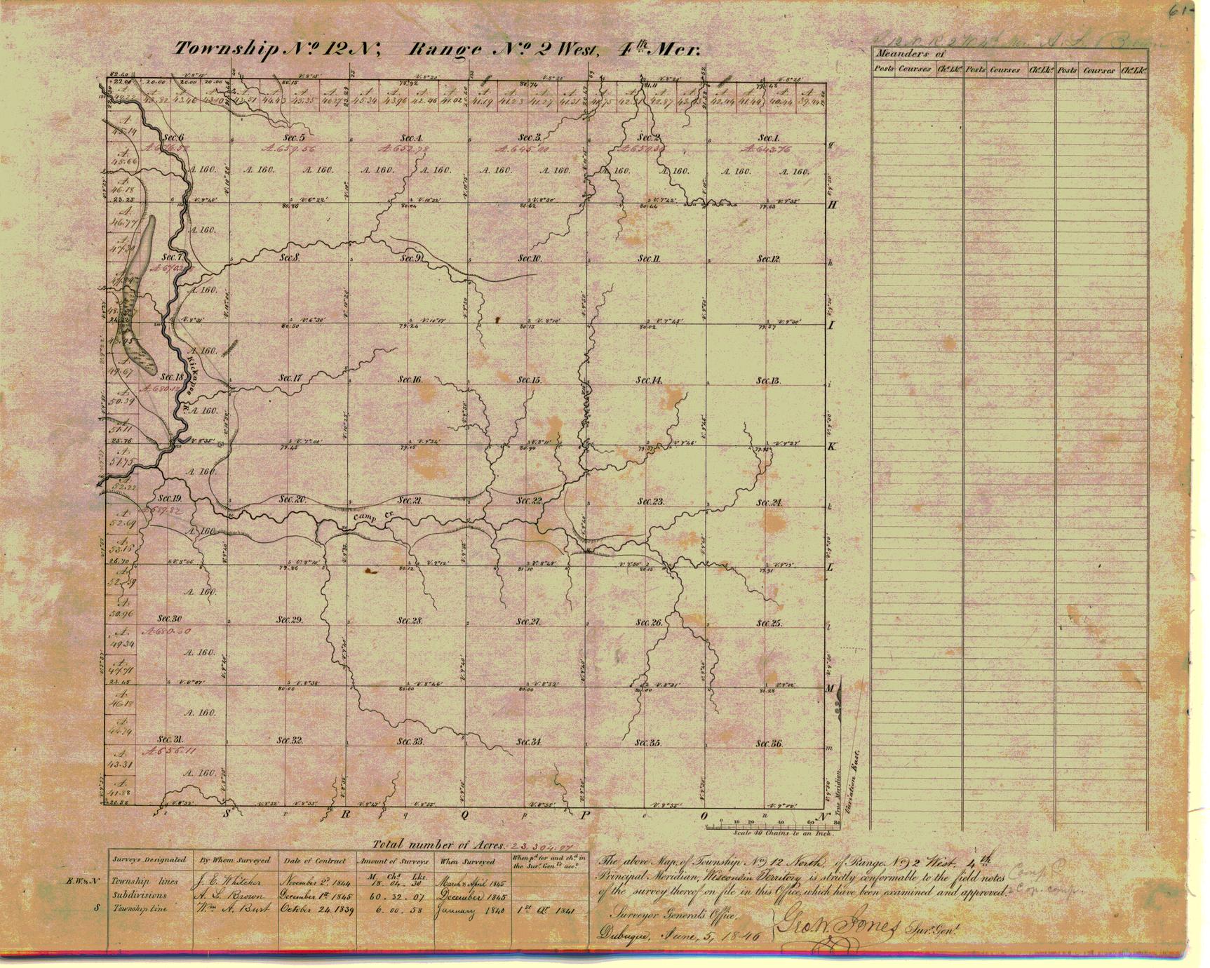 [Public Land Survey System map: Wisconsin Township 12 North, Range 02 West]