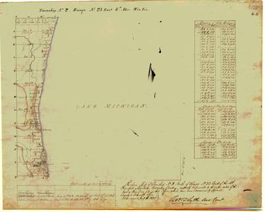 [Public Land Survey System map: Wisconsin Township 02 North, Range 23 East]