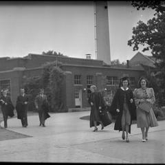 Graduates in commencement garb