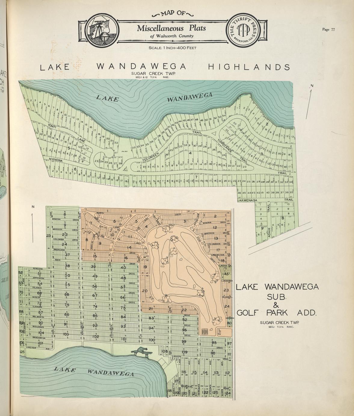 Atlas and plat book of Walworth County Wisconsin 1930 compiled from