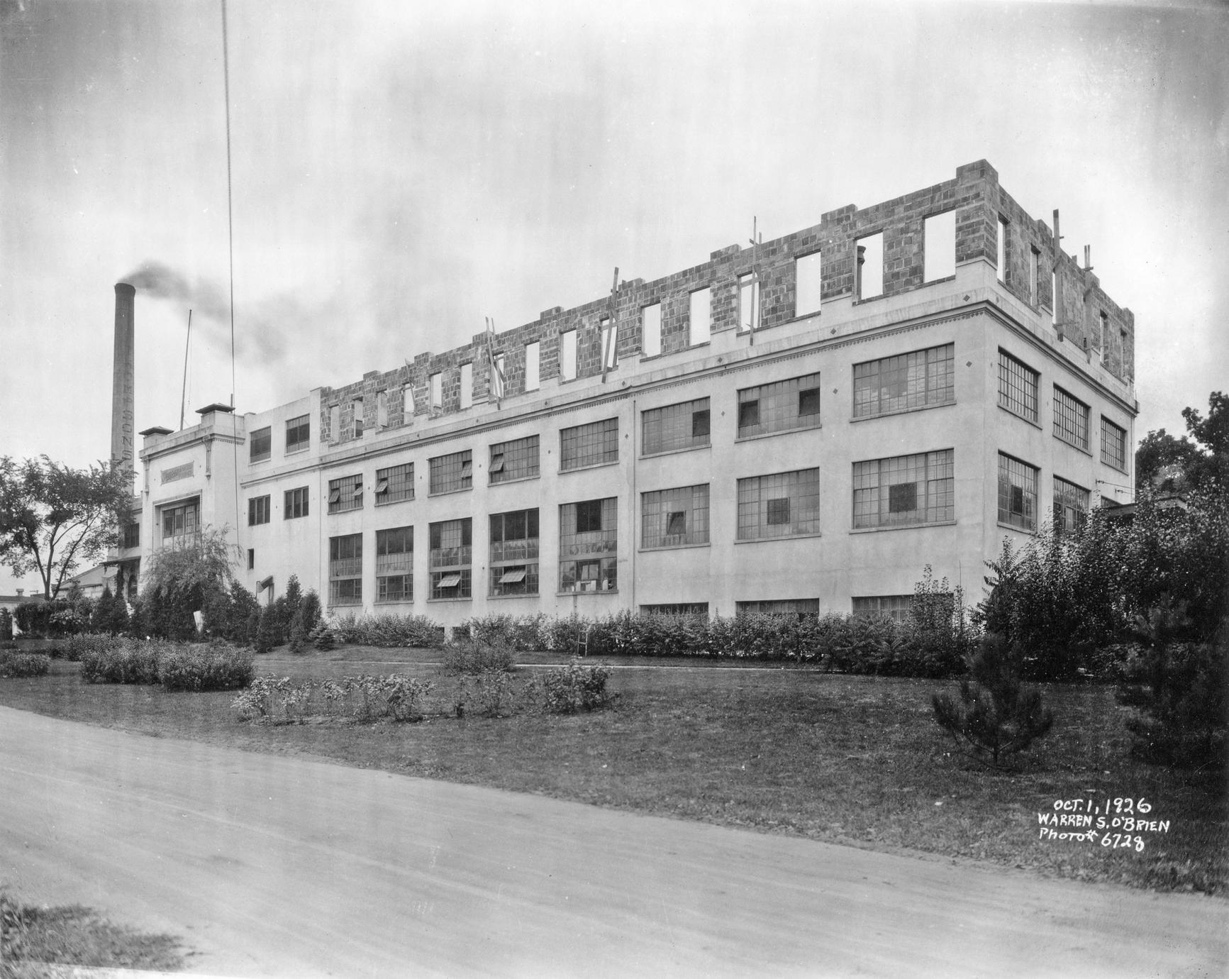 Thompson's Malted Food Company, Waukesha, third story construction