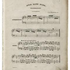 Auld lang syne : transcription