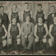 Postcard of Hamilton Basketball Team