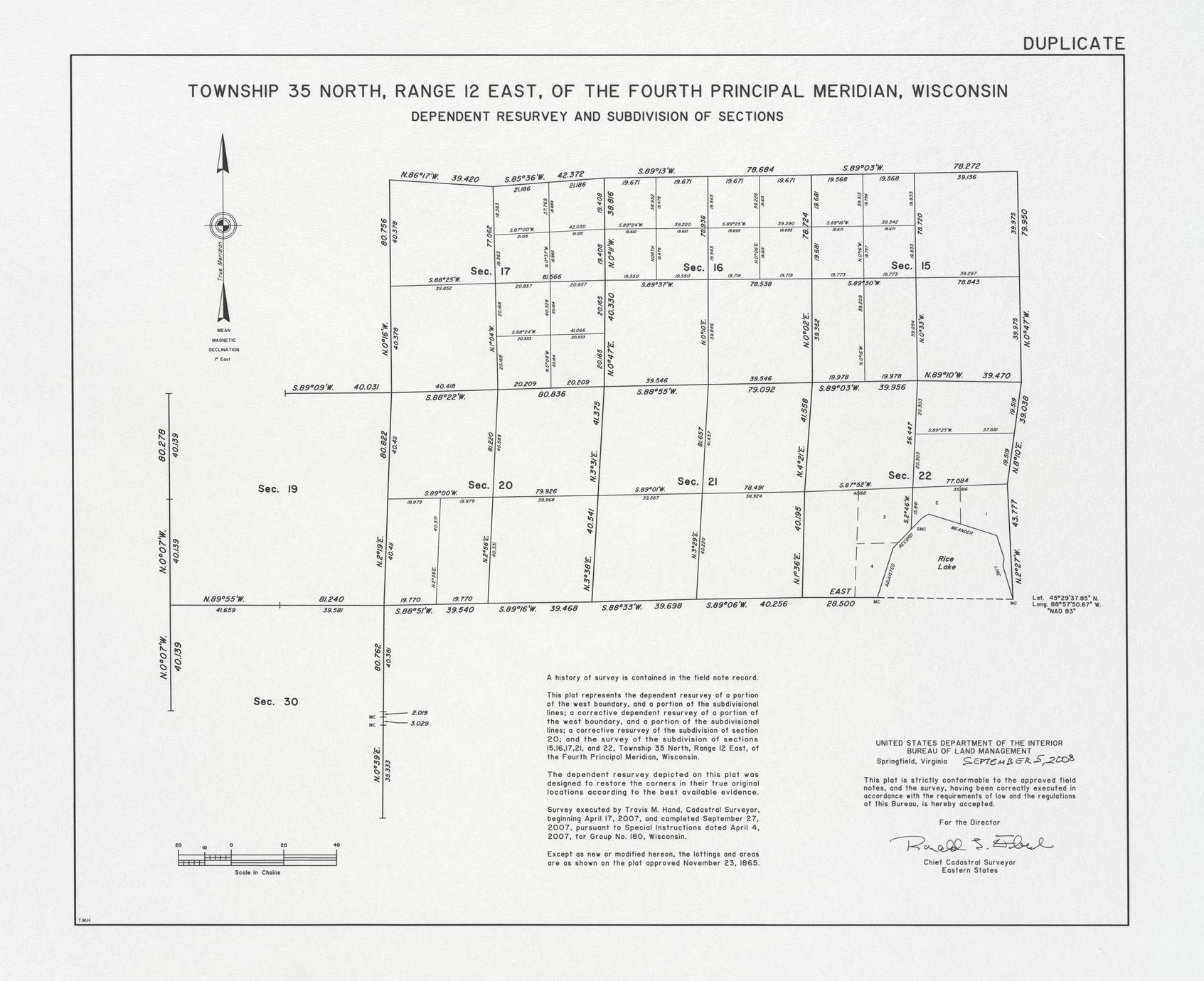 [Public Land Survey System map: Wisconsin Township 35 North, Range 12 East]