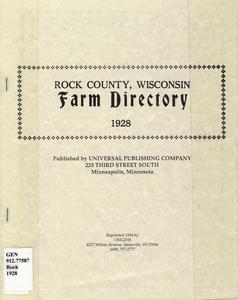 Rock County, Wisconsin farm directory : 1928