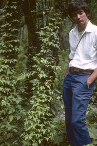 John Doebley with Solanum vine in cloud forest