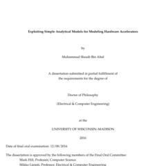 Exploiting Simple Analytical Models for Modeling Hardware Accelerators
