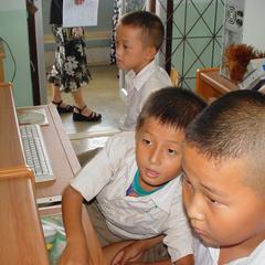Boys using computers