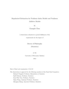 Regularized Estimation for Nonlinear Index Models and Nonlinear Additive Models