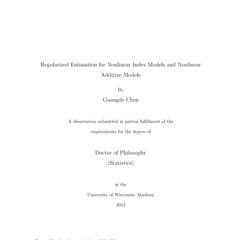 Regularized Estimation for Nonlinear Index Models and Nonlinear Additive Models