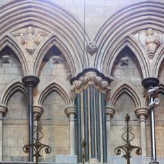 Worcester Cathedral interior choir triforium