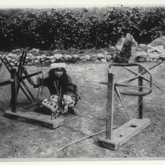 Girl reeling cotton, Kabayan, Mountain Province, 1925-1926