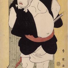 The Actor Kataoka Nizaemon VII as a Ruffian Standing beside a Fence