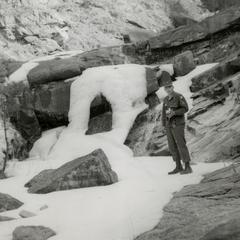 A frozen waterfall