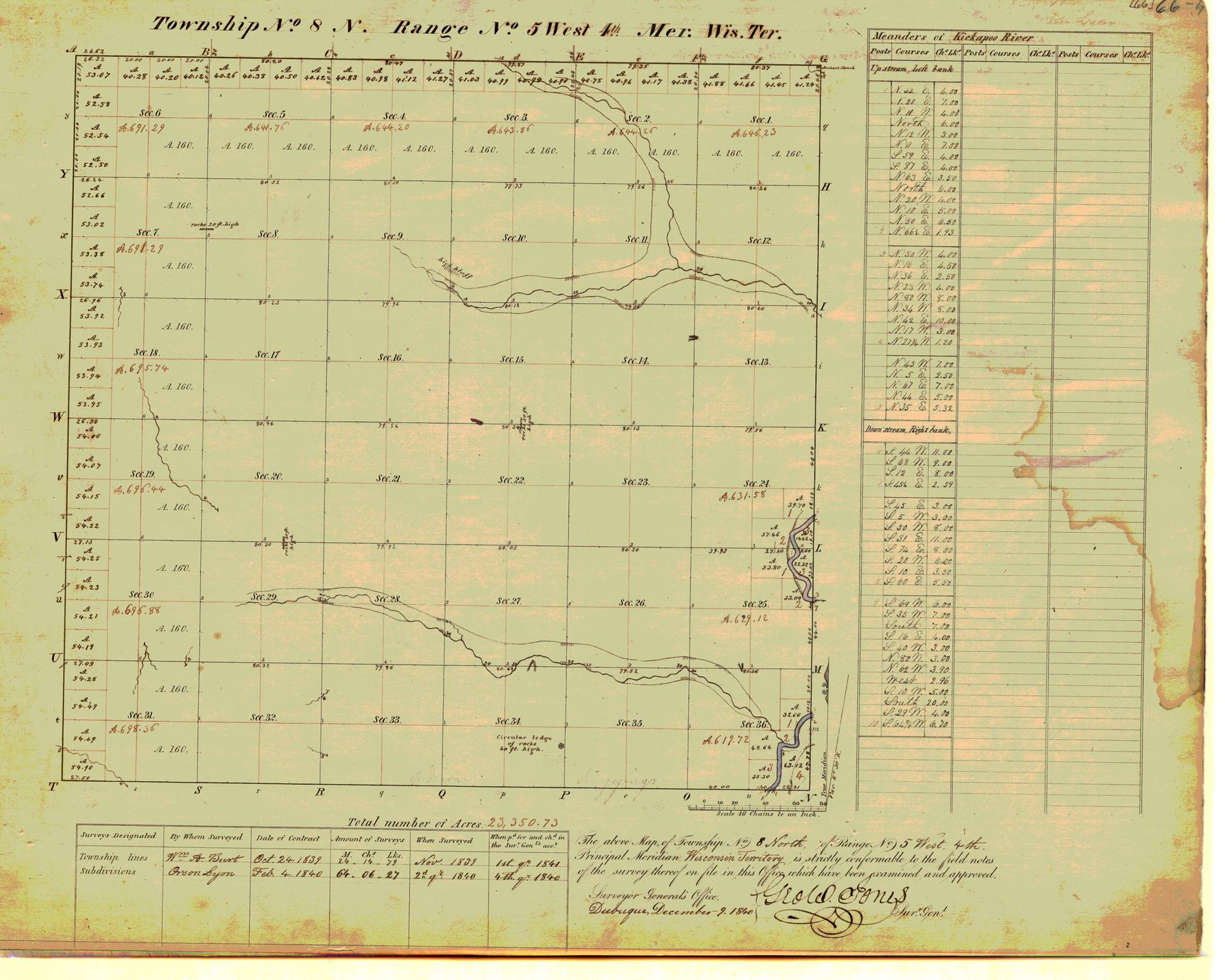 [Public Land Survey System map: Wisconsin Township 08 North, Range 05 West]