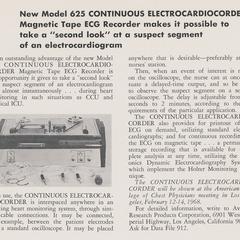Continuous Electrocardiocorder advertisement