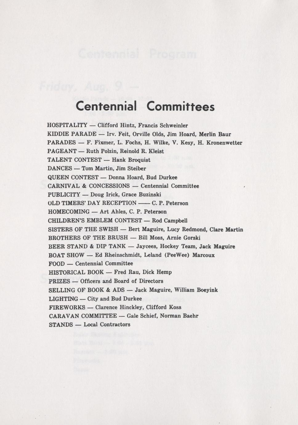 Mosinee centennial, August 9, 10, 11 18571957 Full view UWDC UWMadison Libraries