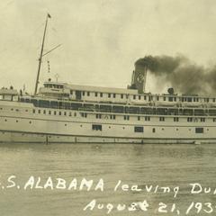 S.S. Alabama leaving Duluth, August 21, 1934