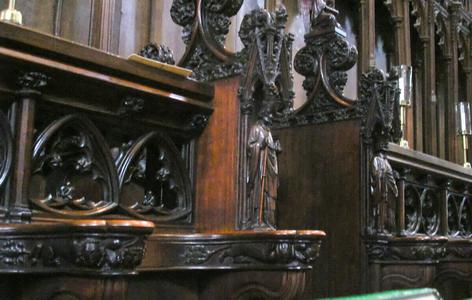 Ely Cathedral interior choir stalls