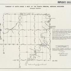 [Public Land Survey System map: Wisconsin Township 47 North, Range 03 West]