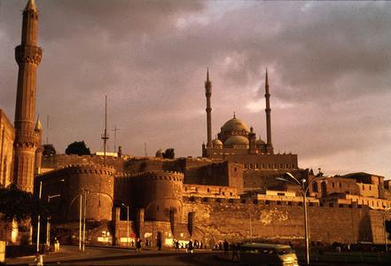 View of Walls of the Citadel (1176 A.D.) and Muhammad Ali Mosque (1830-57 A.D.)