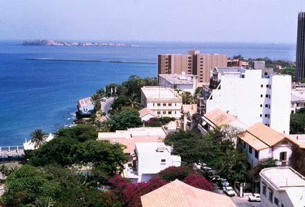 Scene from Dakar Showing Atlantic Coast and Gorée Island